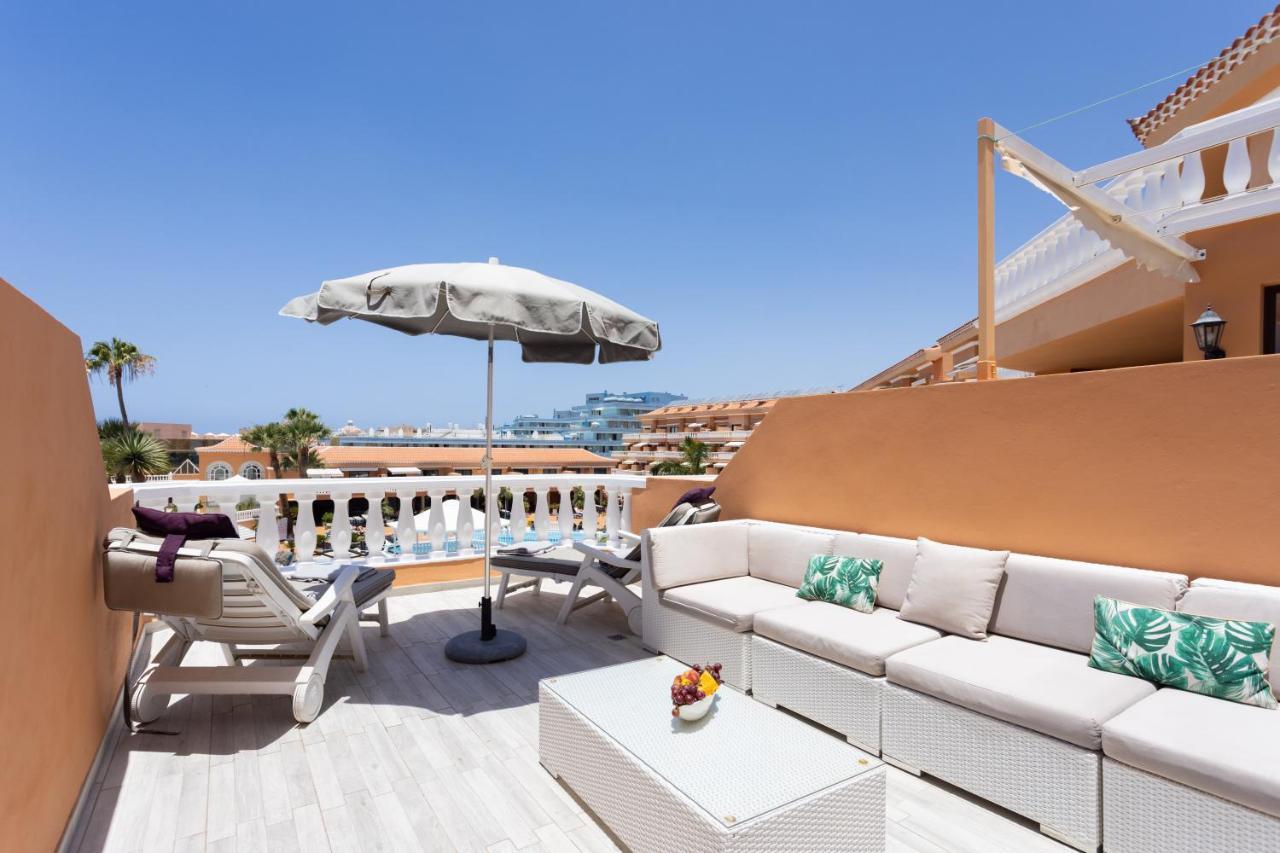 Exclusive Attic Las Vistas 3 With Breathtaking Sea View, Only 100 M To The Sea, Heated Pool, Aircon, Wifi Arona  Dış mekan fotoğraf
